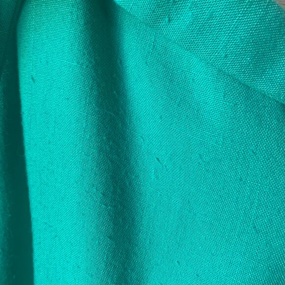 Vintage Germaine Teal Green Dress with Belt Short Sleeves 70s 80s Size 16 - Picture 14 of 14